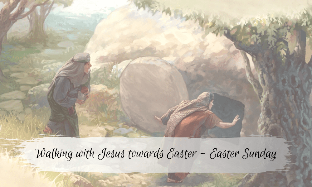 Easter Sunday at empty tomb