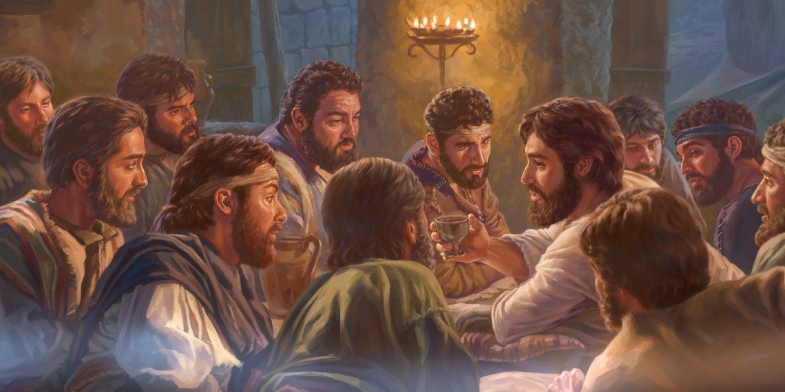 Jesus and his disciples at the last supper
