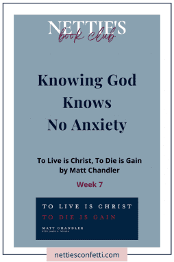 knowing God knows no anxiety Pinterest image