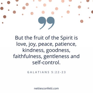 Galatians five verses twenty two to twenty three fruit of the Spirit